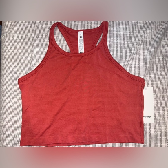 Lululemon Swiftly Tech Cropped Racerback Tank 2.0 - Size 14 - Red (DTRE) - Picture 1 of 3